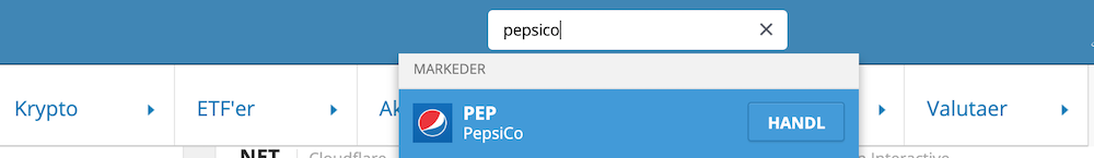Køb Pepsico aktier hos handelsplatformen eToro