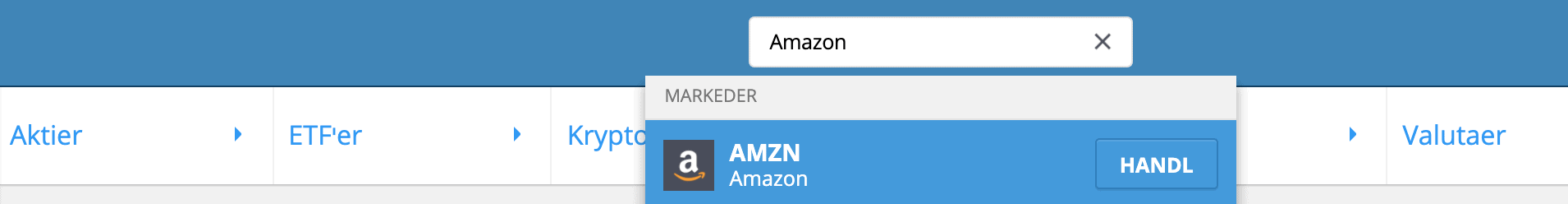 Soeg Amazon Aktier