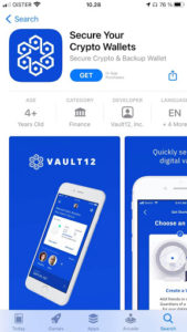 Find Vault12 wallet i AppStore eller Google Store