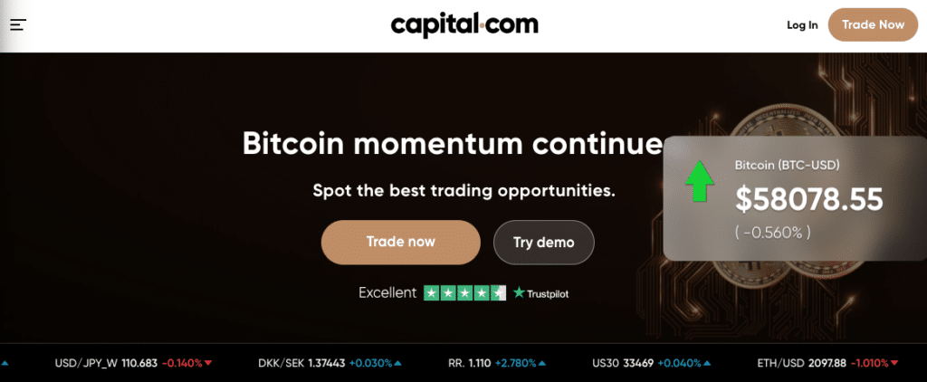 Opret en konto på Capital.com.