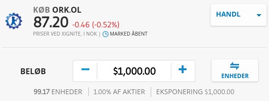 Køb Orkla aktier på eToro til 0 kr. i kurtage.