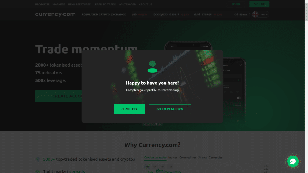 Currency.com complete