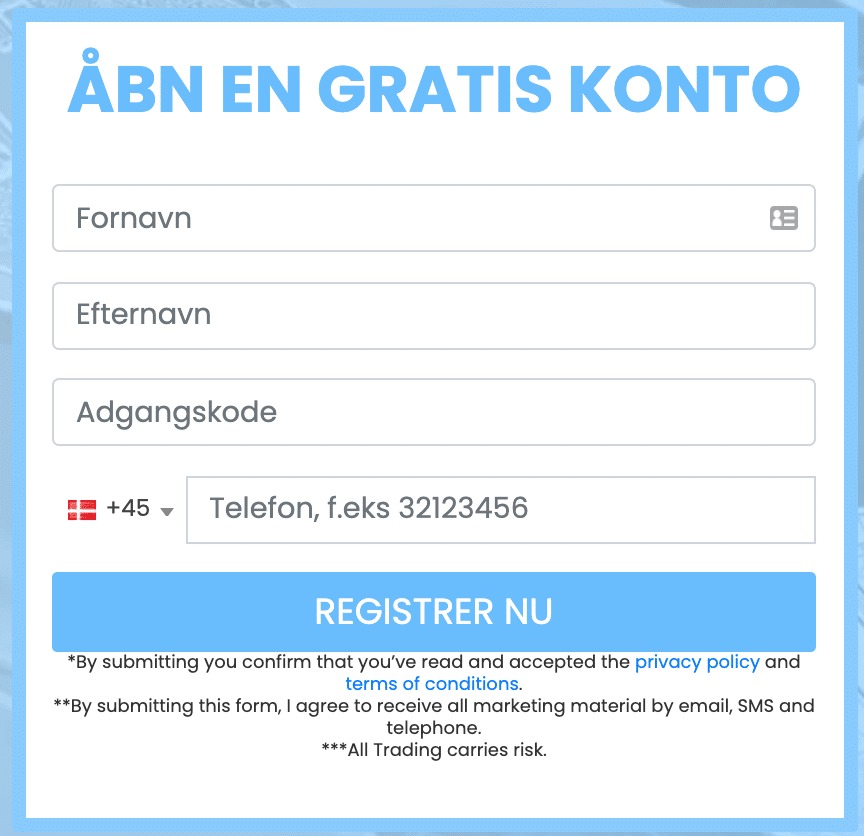 Opret konto på BitIQ