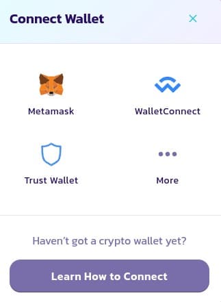 Connect din MetaMask wallet til PancakeSwap.